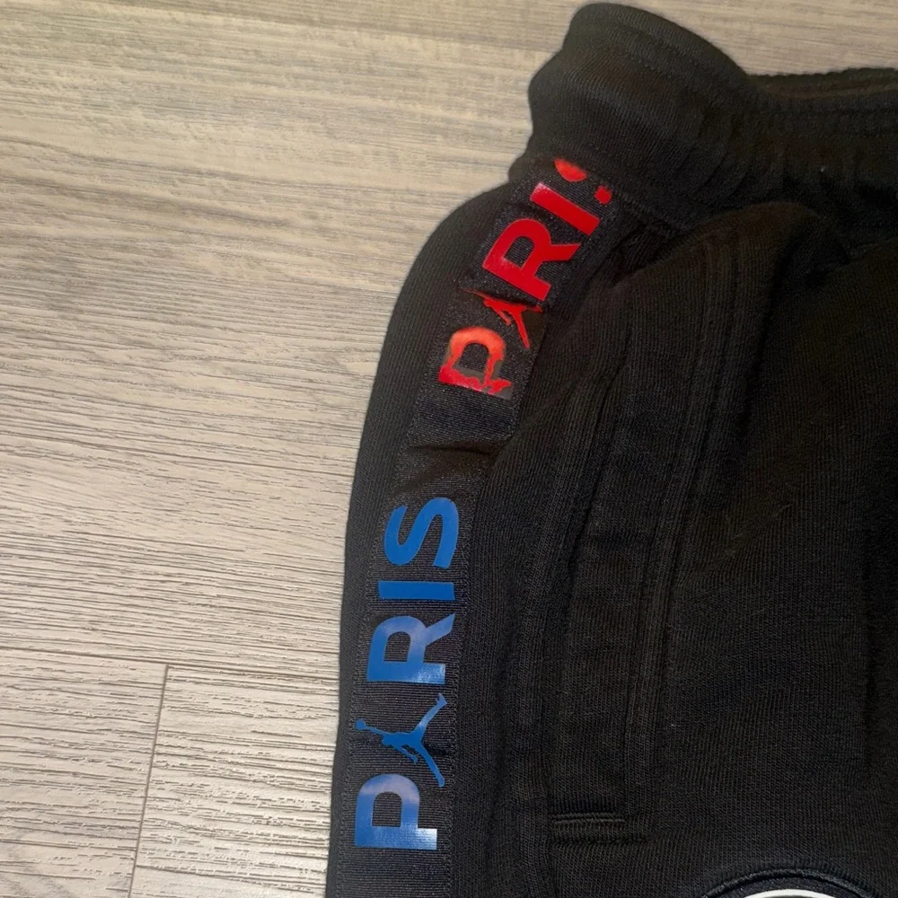Mens Black Joggers with Paris Logo